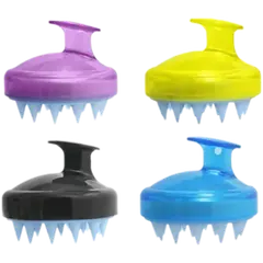 Hair Wash Brush Hair Scalp Massage Brush Silicone Head Anti Dandruff Shampoo Haircare Massager Comb (Multiple Colors) 1pc - Rokomari